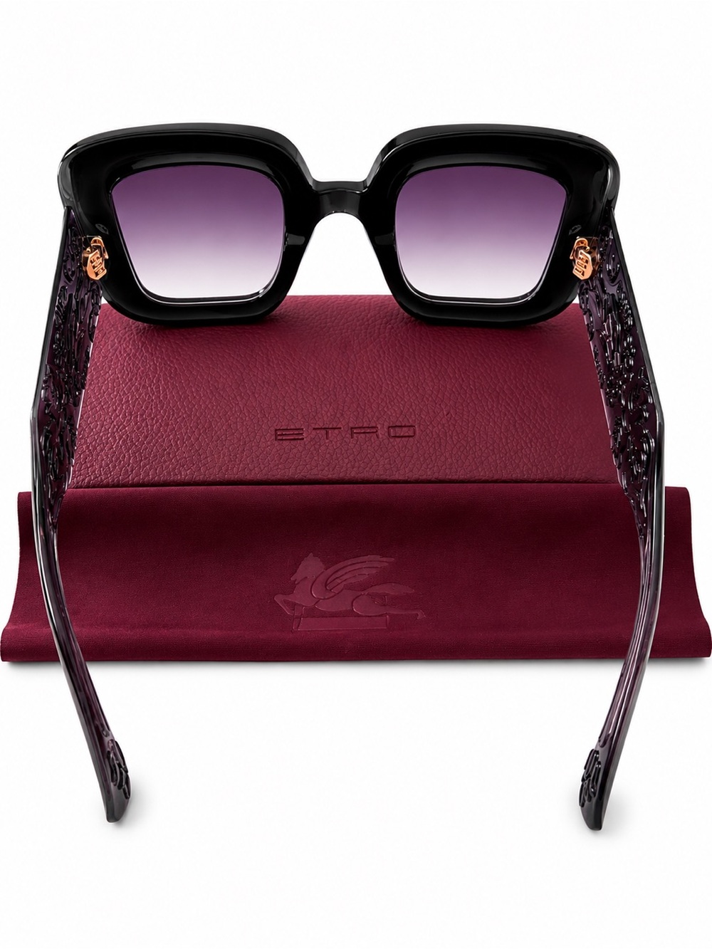Etro Black Square Gradient Women's Sunglasses - Picture 8 of 13